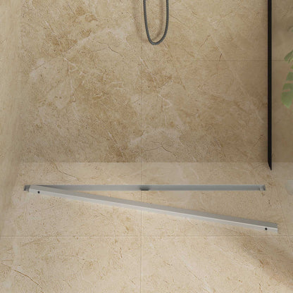 Scolascale per doccia a 360Â° con modello slim Argento 100 cm