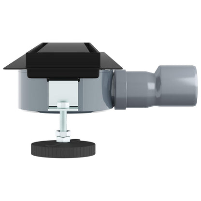 Scarico doccia 2-in-1 con sifone a 360Â° Nero 50 cm