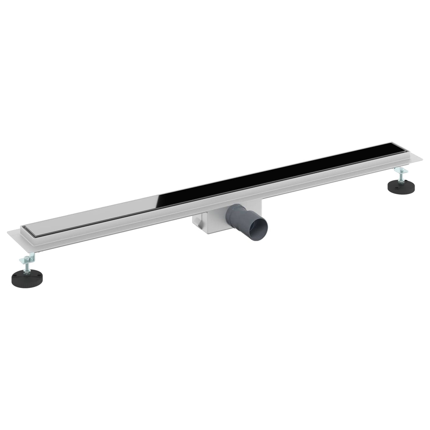 Drenaggio doccia con copertura in vetro Nero 90 cm