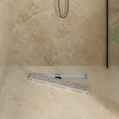 Scarico doccia con copertura in vetro e sifone a 360Â° 60 cm