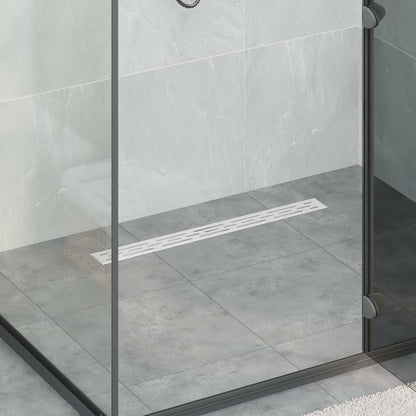 Scarico doccia con copertura in vetro e sifone a 360Ã‚Â° 70 cm