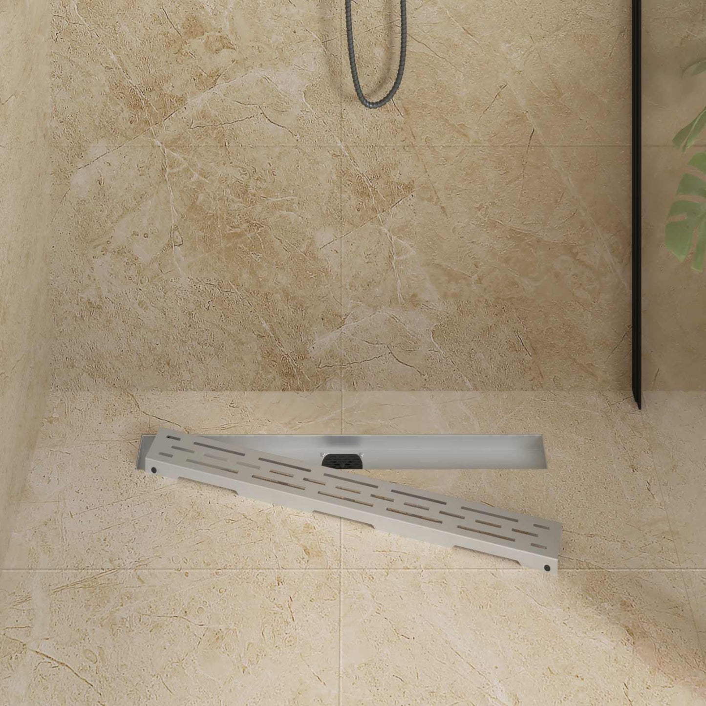 Scarico doccia con copertura in vetro e sifone a 360Ã‚Â° 70 cm