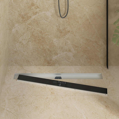 Scarico doccia con copertura in vetro e sifone a 360Â° 90 cm