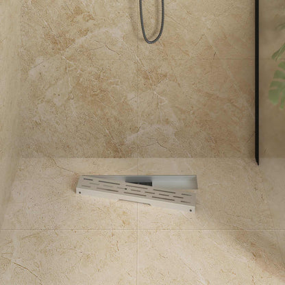 Drenaggio doccia con design a striscia Argento 60 cm