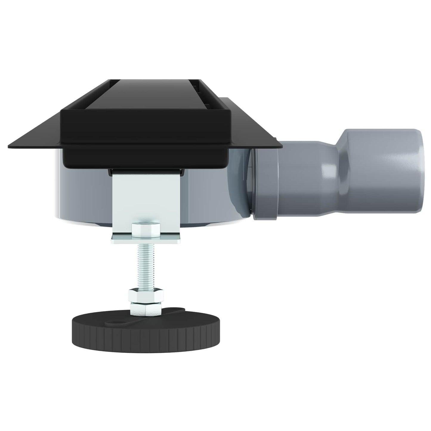 Scarico doccia 2-in-1 con sifone a 360Â° Nero 70 cm