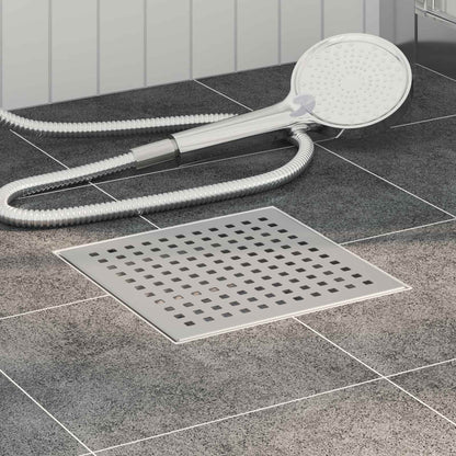 Scarico doccia a pois Argento 20 x 20 cm Acciaio Inox 304