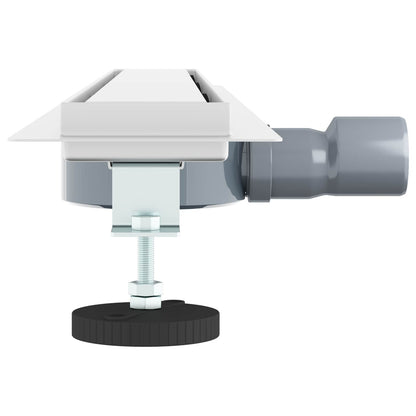 Scarico doccia 2-in-1 con sifone a 360Â° Argento 80 cm