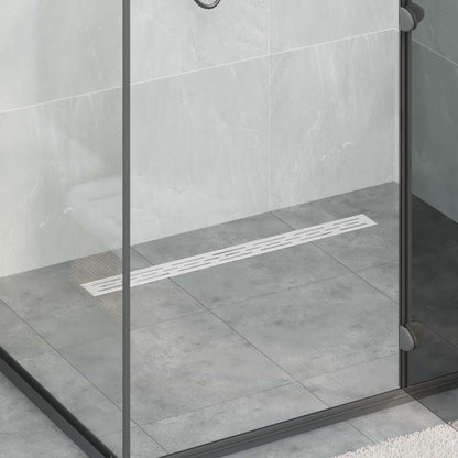 Scarico doccia con copertura in vetro e sifone a 360Â° 80 cm