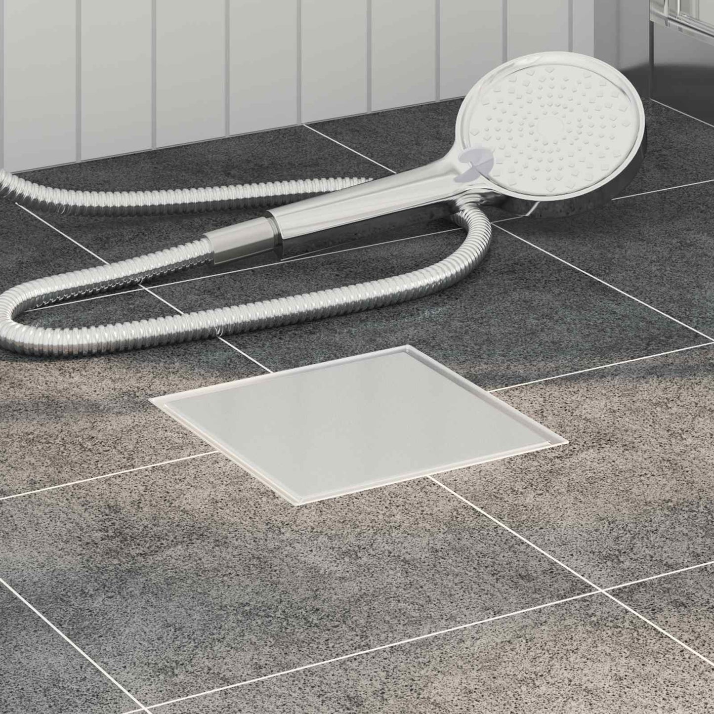 Drenaggio doccia 2 in 1 Argento 20 x 20 cm Acciaio Inox 304