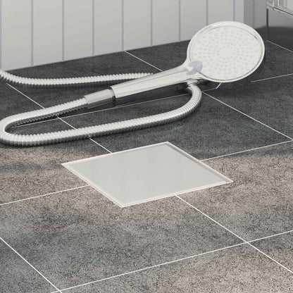 Drenaggio doccia 2 in 1 Argento 20 x 20 cm Acciaio Inox 304