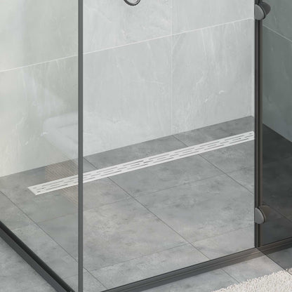 Scarico doccia con copertura in vetro e sifone a 360Â° 100 cm