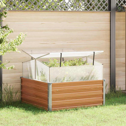 Vaso da giardino con serra Marrone Chiaro 100 x 100 x 77 cm