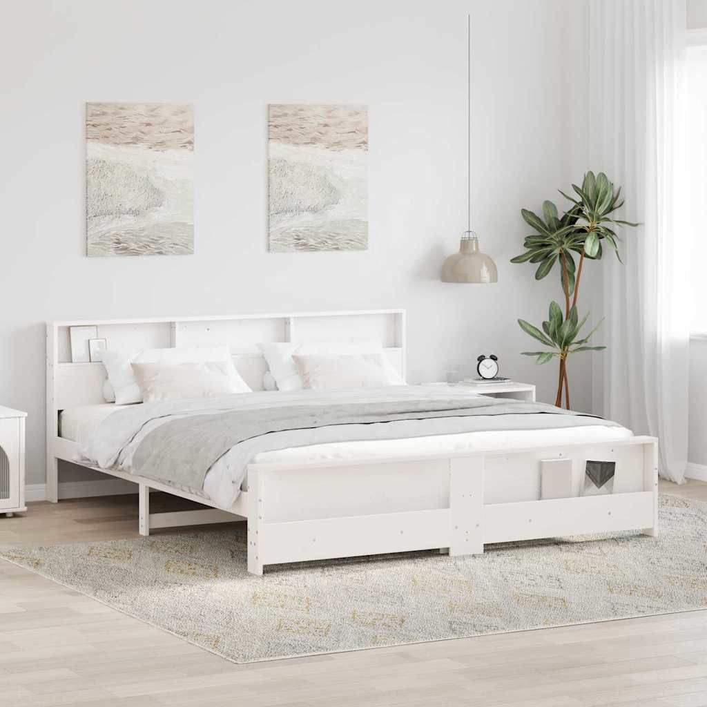 Struttura del letto Bianco 200 x 200 cm Legno multistrato