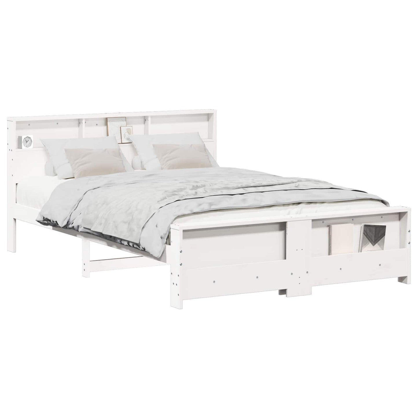 Struttura del letto Bianco 160 x 200 cm Legno multistrato