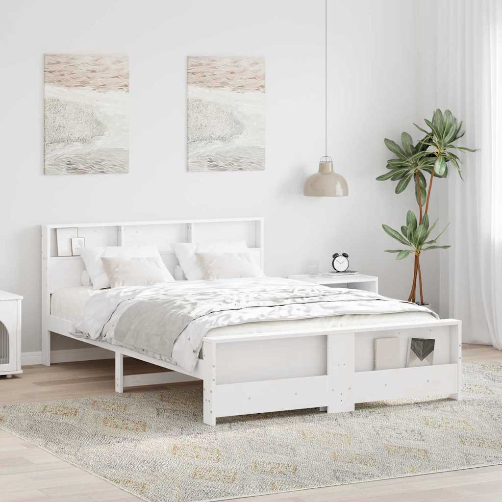 Struttura del letto Bianco 150 x 200 cm Legno multistrato