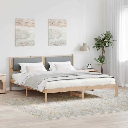 Struttura del letto Grigio chiaro 200 x 200 cm Pino massello