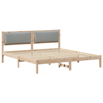 Struttura del letto Grigio chiaro 200 x 200 cm Pino massello