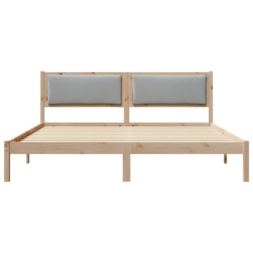 Struttura del letto Grigio chiaro 200 x 200 cm Pino massello