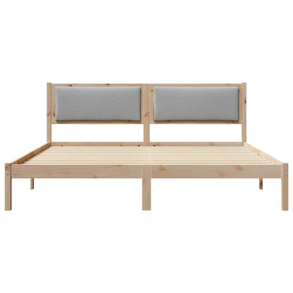Struttura del letto Grigio chiaro 200 x 200 cm Pino massello