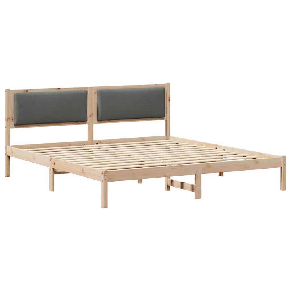 Struttura del letto Grigio scuro 200 x 200 cm Pino massello