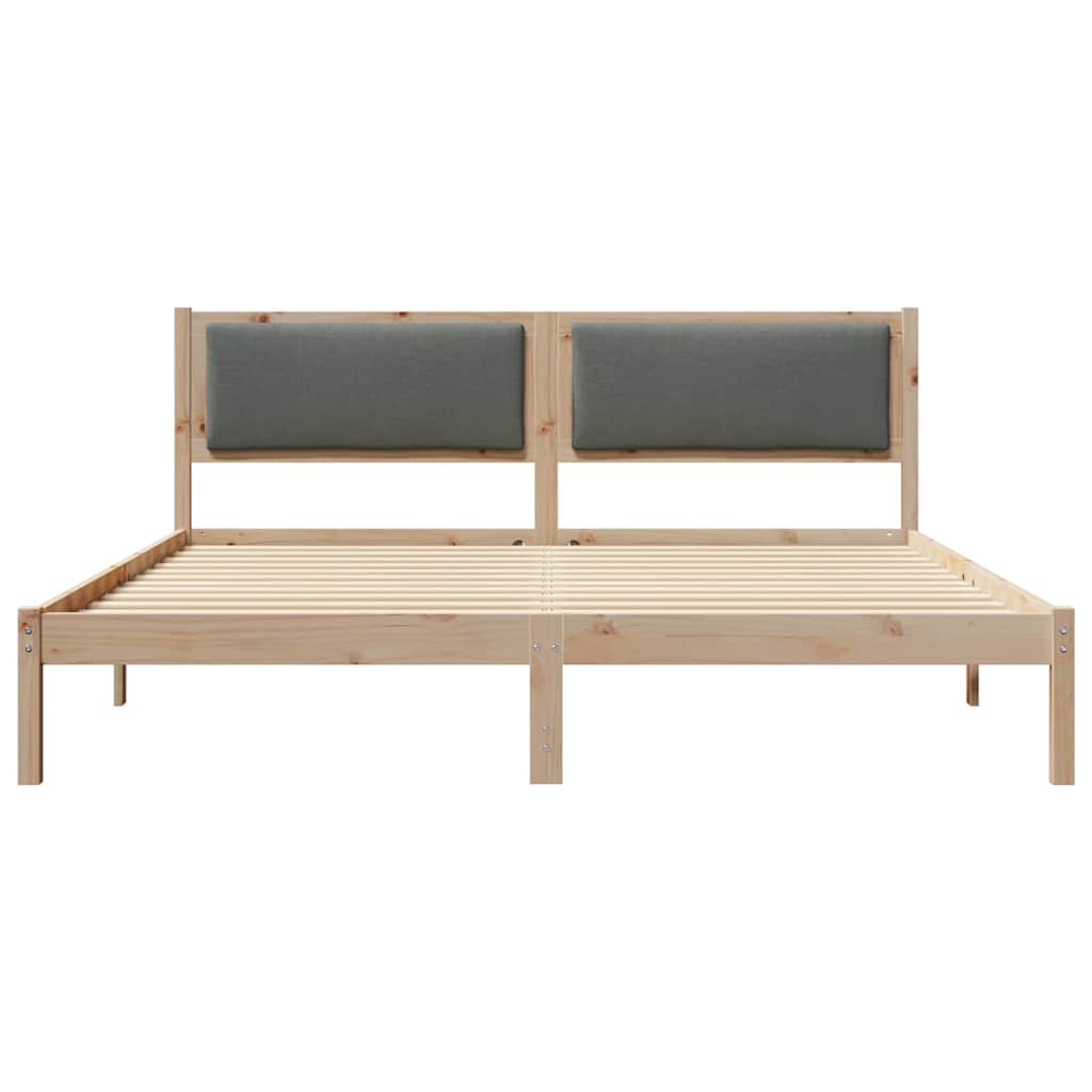Struttura del letto Grigio scuro 200 x 200 cm Pino massello
