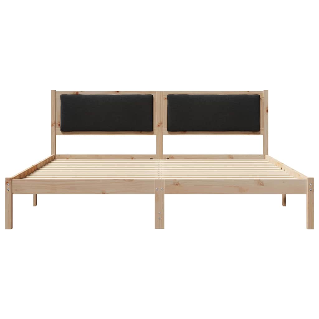 Struttura del letto Nero 200 x 200 cm Pino massello