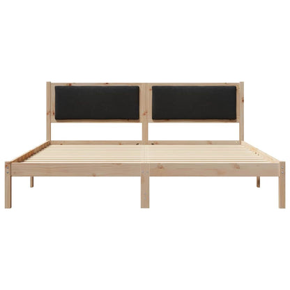 Struttura del letto Nero 200 x 200 cm Pino massello