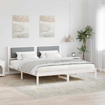 Struttura del letto Grigio chiaro 200 x 200 cm Pino massello