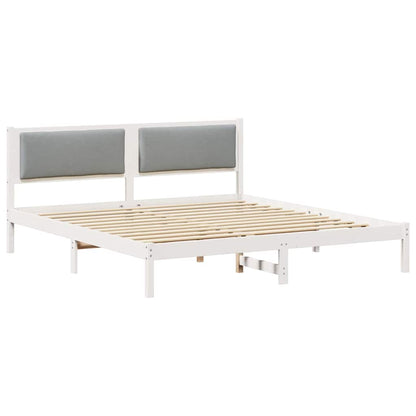 Struttura del letto Grigio chiaro 200 x 200 cm Pino massello