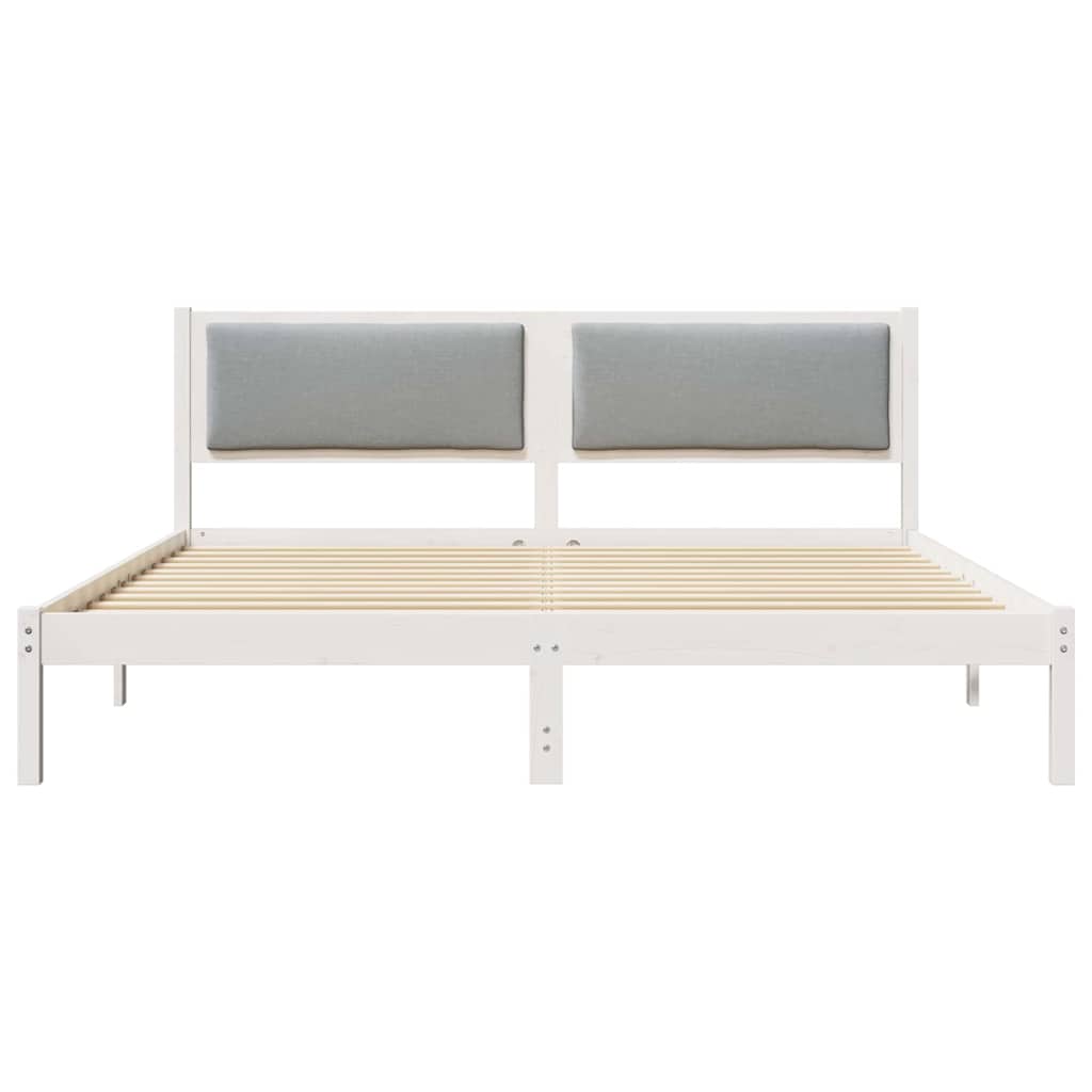 Struttura del letto Grigio chiaro 200 x 200 cm Pino massello