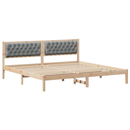 Struttura del letto Grigio chiaro 200 x 200 cm Pino massello