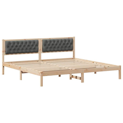 Struttura del letto Grigio scuro 200 x 200 cm Pino massello
