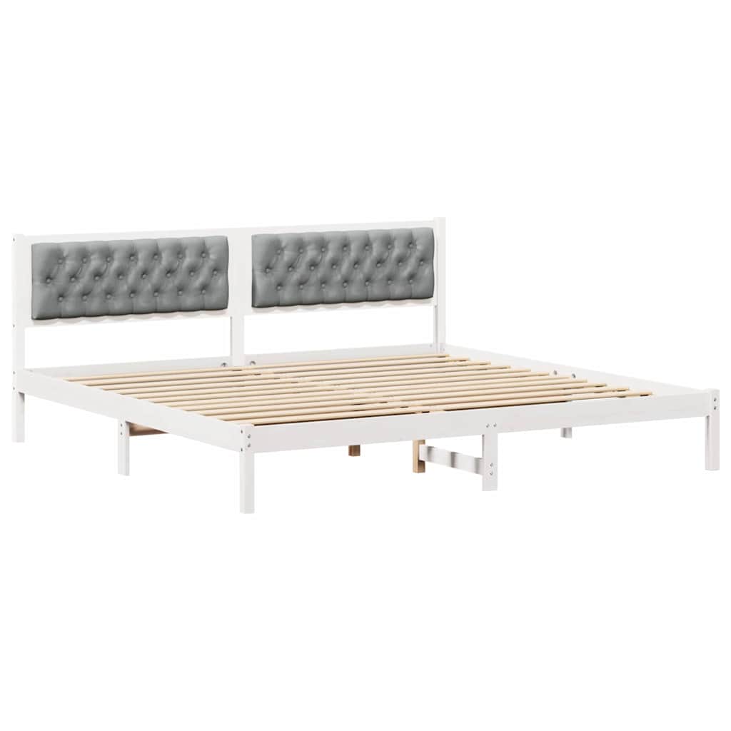Struttura del letto Grigio chiaro 200 x 200 cm Pino massello