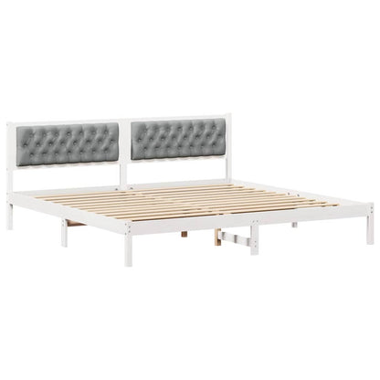 Struttura del letto Grigio chiaro 200 x 200 cm Pino massello