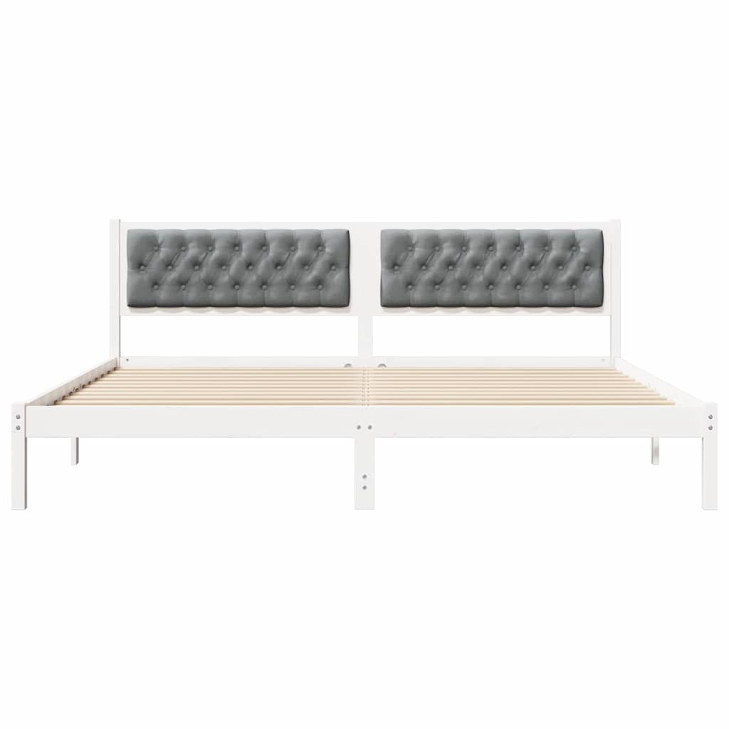 Struttura del letto Grigio chiaro 200 x 200 cm Pino massello