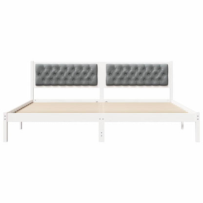 Struttura del letto Grigio chiaro 200 x 200 cm Pino massello