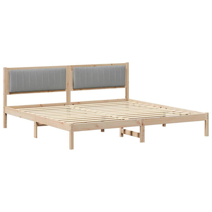 Struttura del letto Grigio chiaro 200 x 200 cm Pino massello