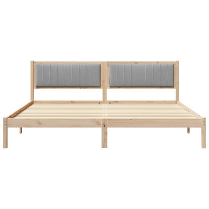 Struttura del letto Grigio chiaro 200 x 200 cm Pino massello