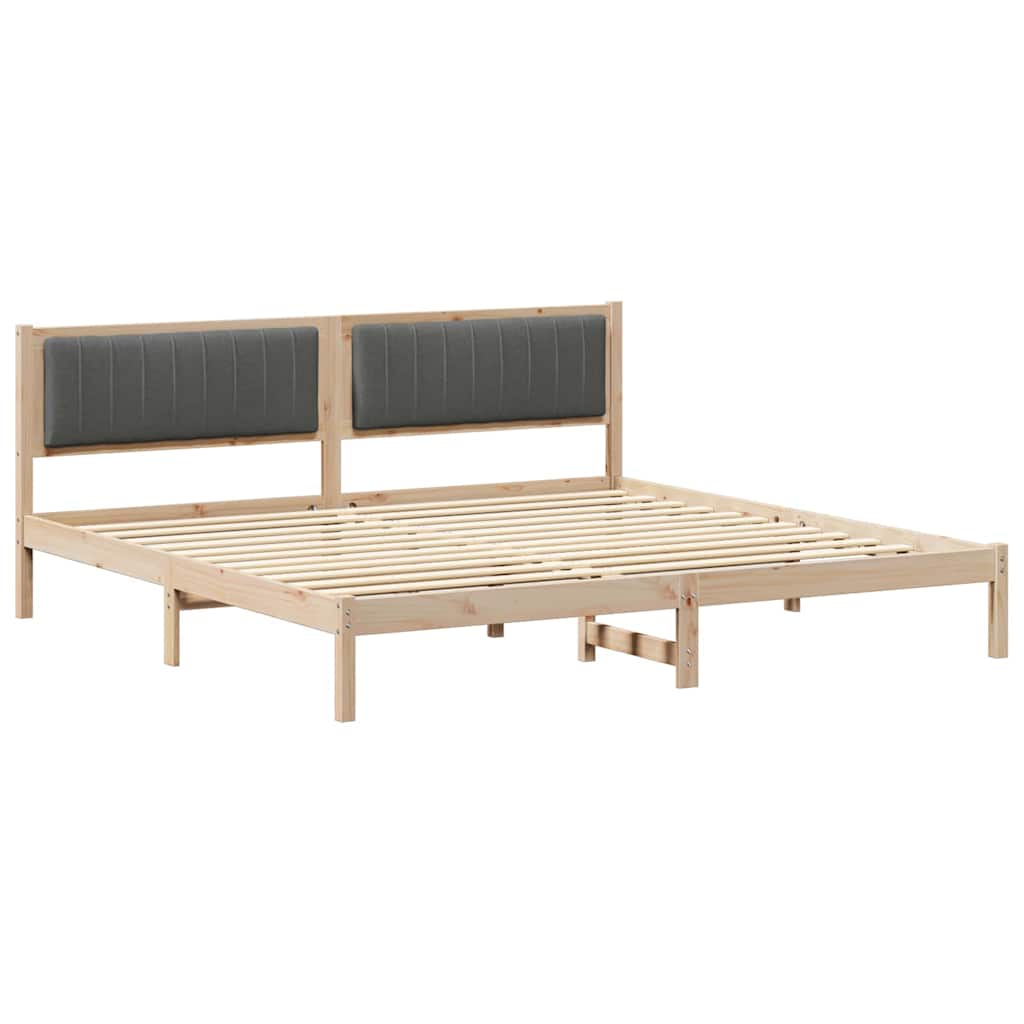 Struttura del letto Grigio scuro 200 x 200 cm Pino massello