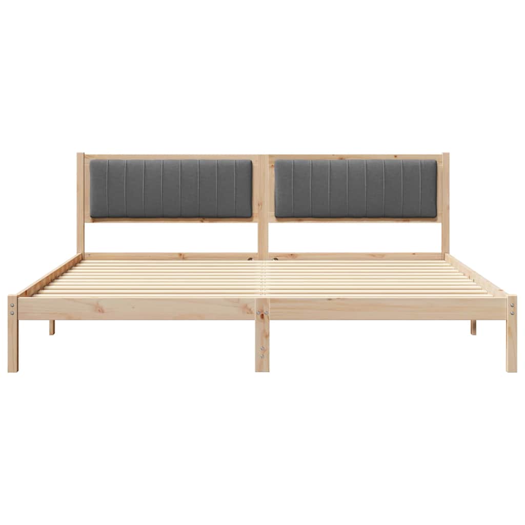 Struttura del letto Grigio scuro 200 x 200 cm Pino massello