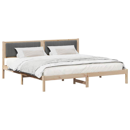 Struttura del letto Grigio scuro 200 x 200 cm Pino massello