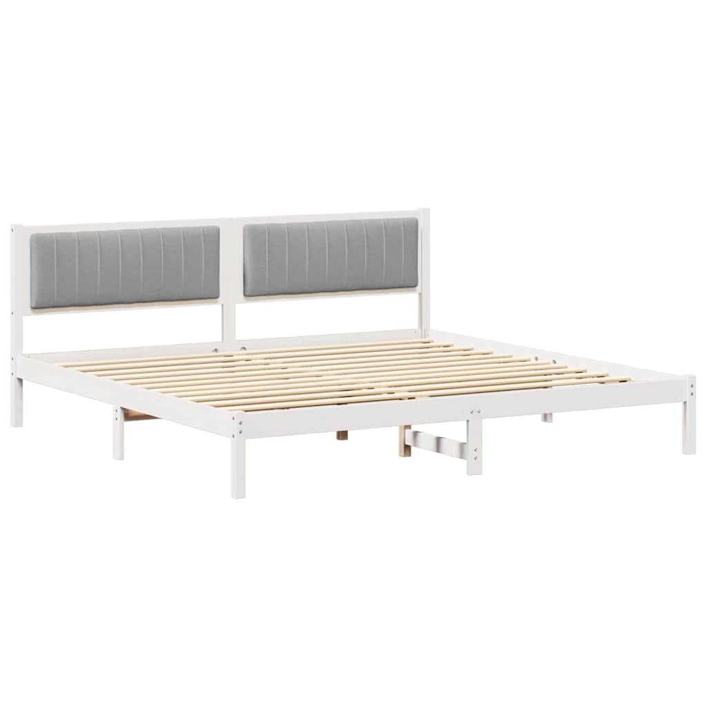 Struttura del letto Grigio chiaro 200 x 200 cm Pino massello