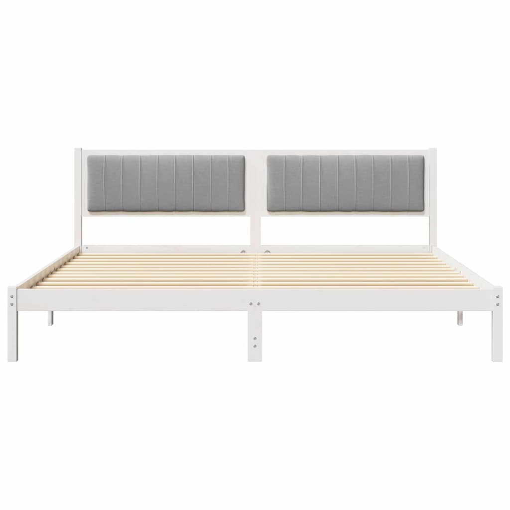 Struttura del letto Grigio chiaro 200 x 200 cm Pino massello