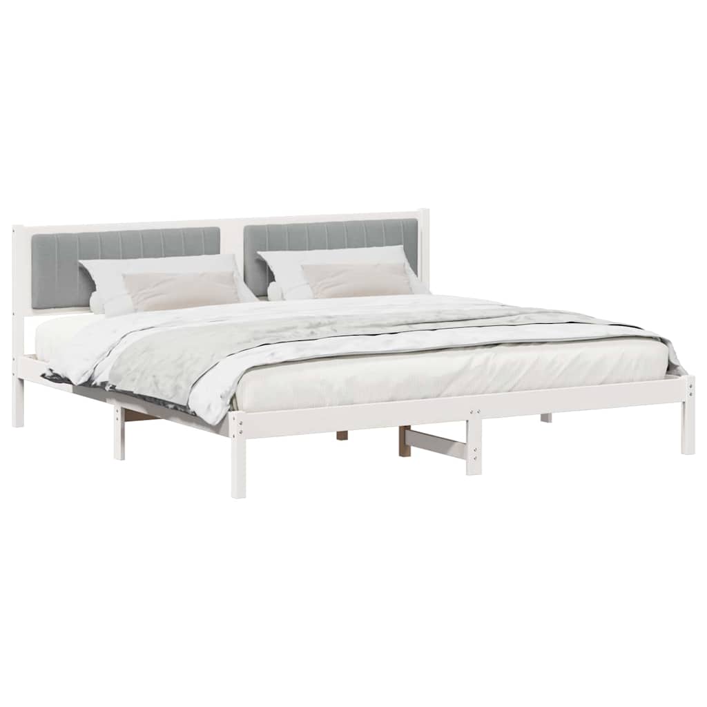 Struttura del letto Grigio chiaro 200 x 200 cm Pino massello