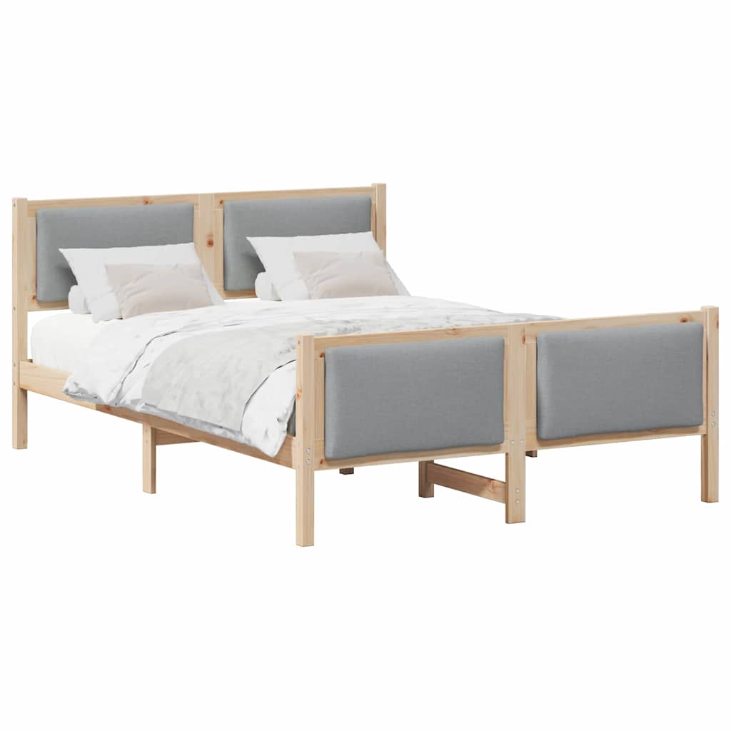 Struttura del letto Grigio chiaro 150 x 200 cm Tessuto