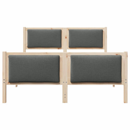 Struttura del letto Grigio scuro 150 x 200 cm Tessuto