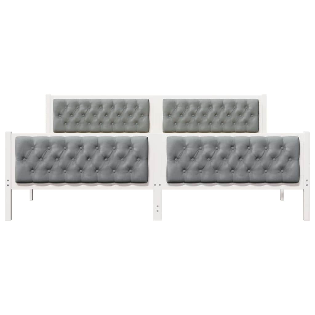 Struttura del letto Grigio chiaro 200 x 200 cm Pino massello