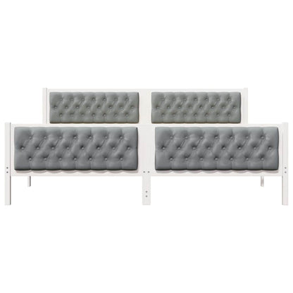 Struttura del letto Grigio chiaro 200 x 200 cm Pino massello