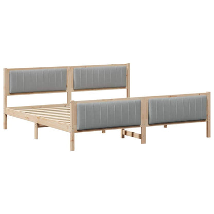 Struttura del Letto Marrone e grigio chiaro 200 x 200 cm
