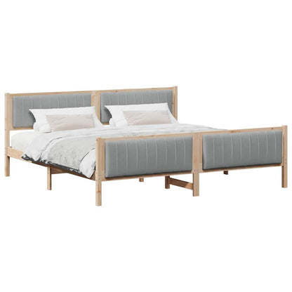 Struttura del Letto Marrone e grigio chiaro 200 x 200 cm